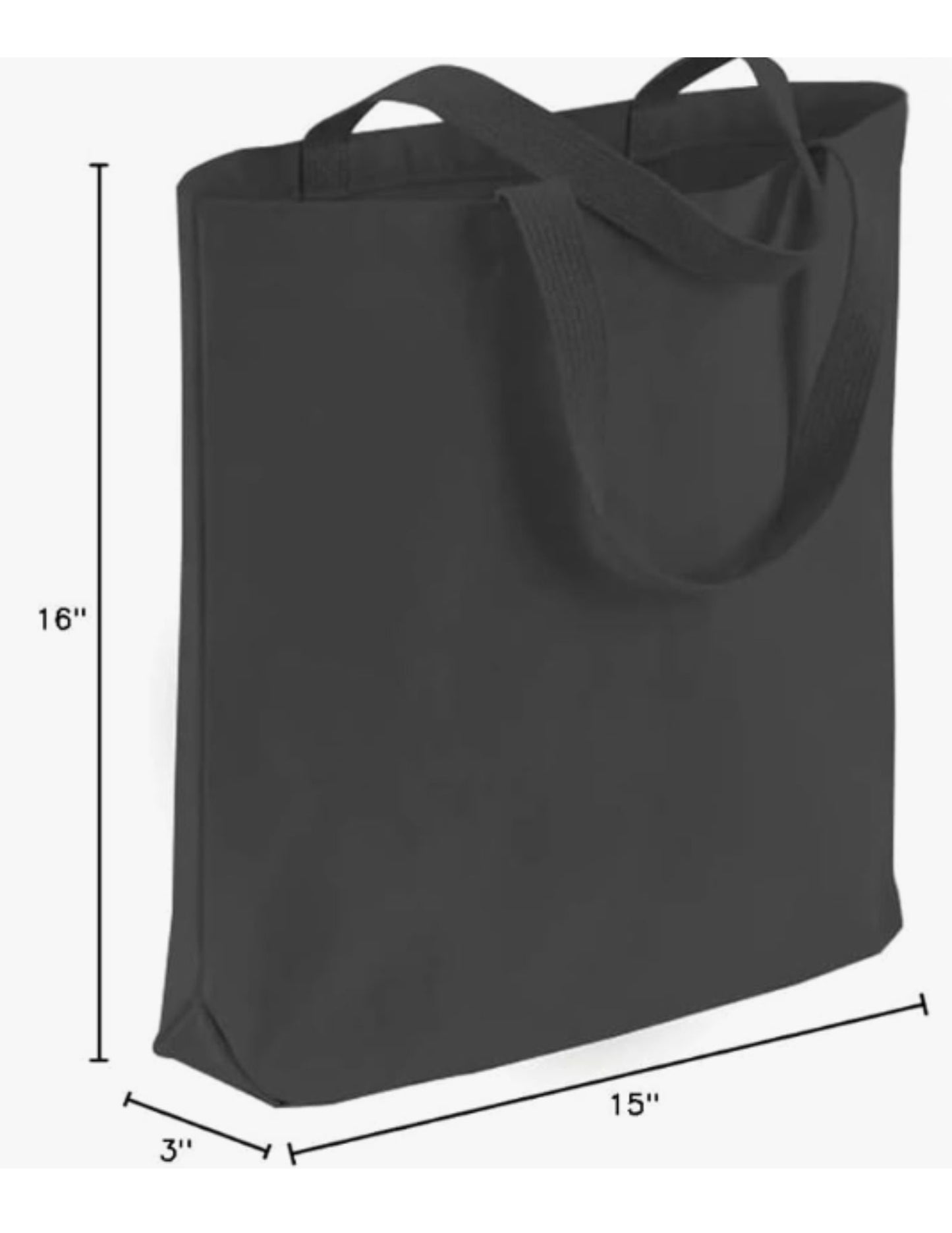 Pray Big Glitter Vinyl Reusable Canvas Tote Bag