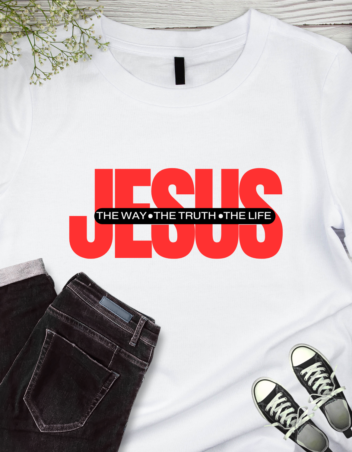 Jesus - The Way. The Truth. The Life. Gospel Tee