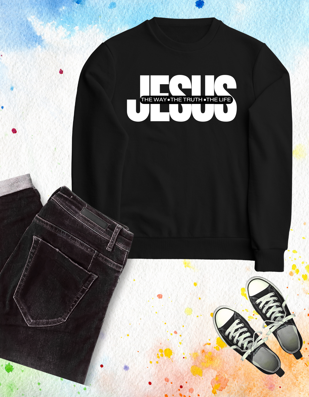 Jesus - The Way. The Truth. The Life. Gospel Sweater