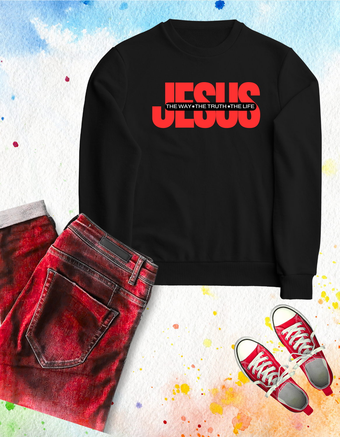 Jesus - The Way. The Truth. The Life. Gospel Sweater