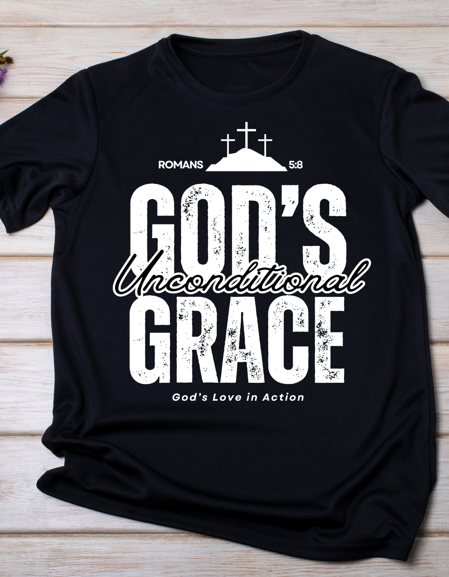"Romans 5:8 – God's Love in Action T-Shirt!"