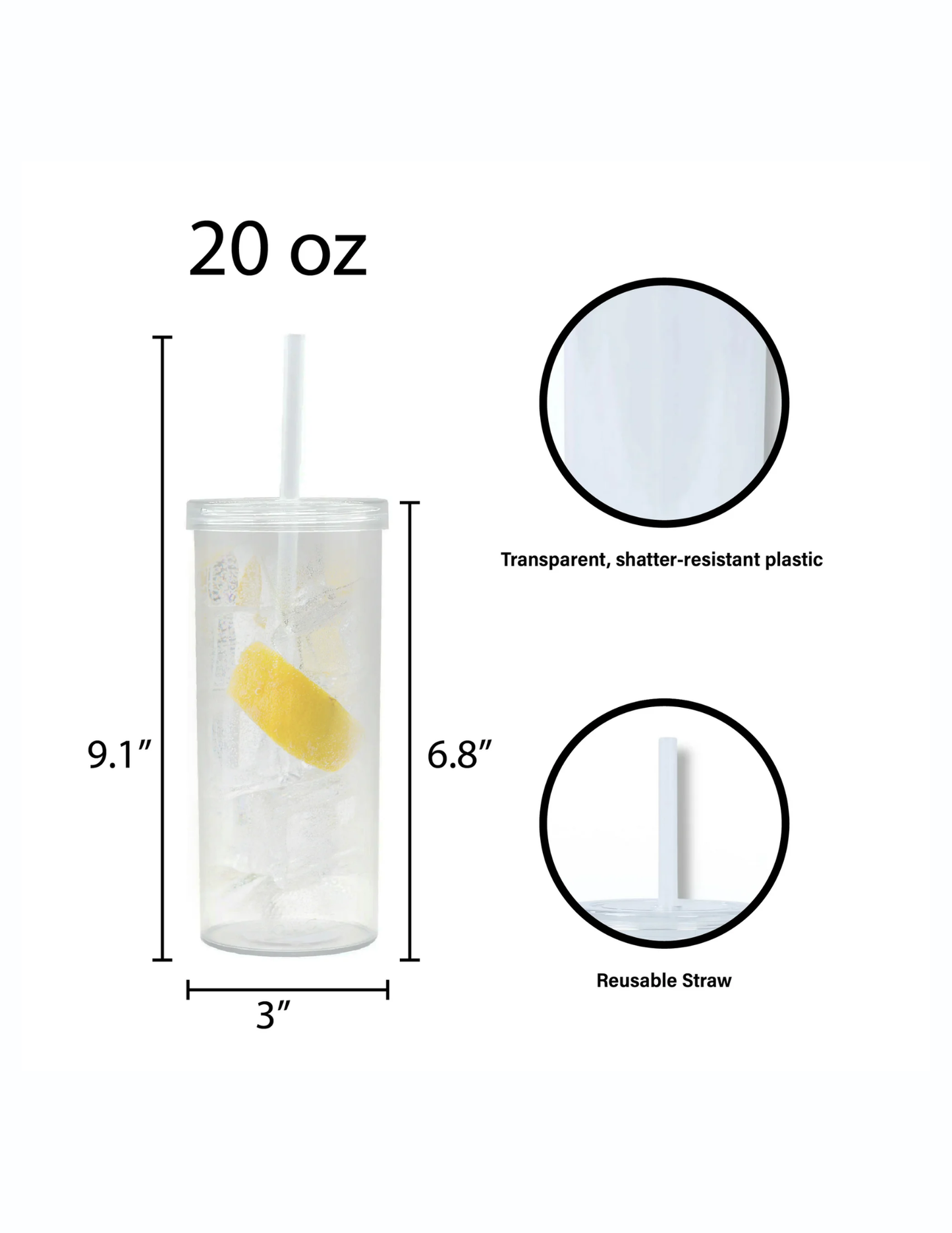 20 oz Clear Blessed Tumbler