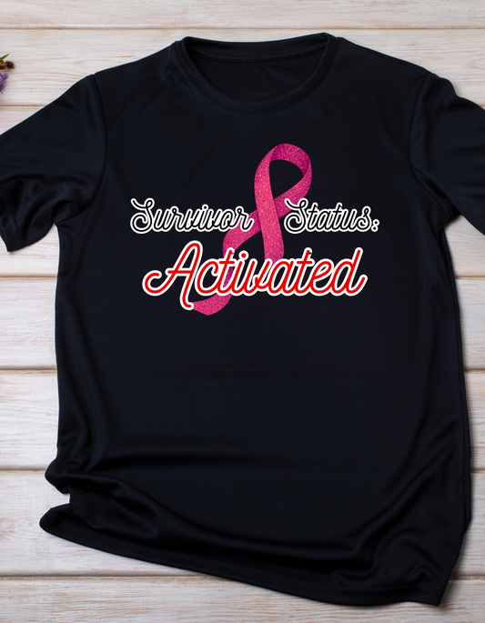 Survivor Status: Activated – Cancer Awareness Tee