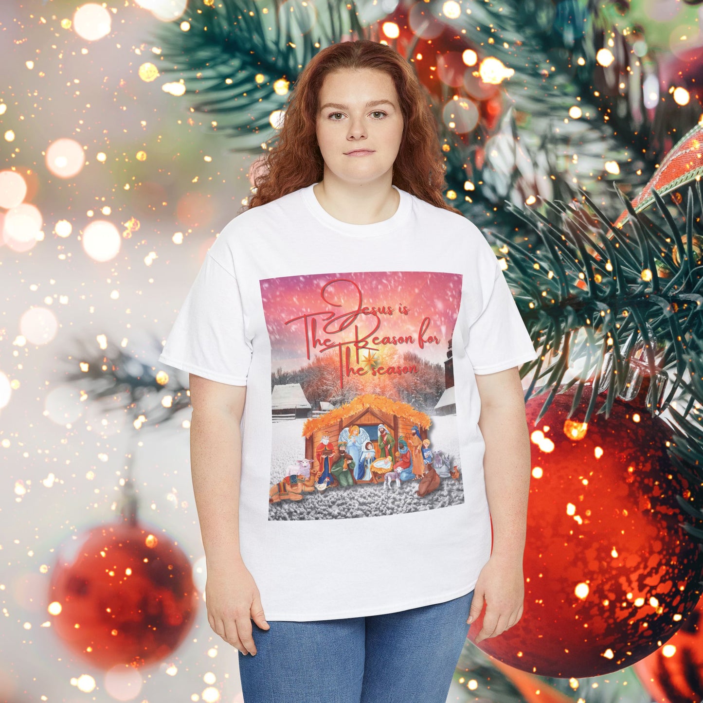 "Jesus is The Reason for The Season" Unisex Heavy Cotton Tee