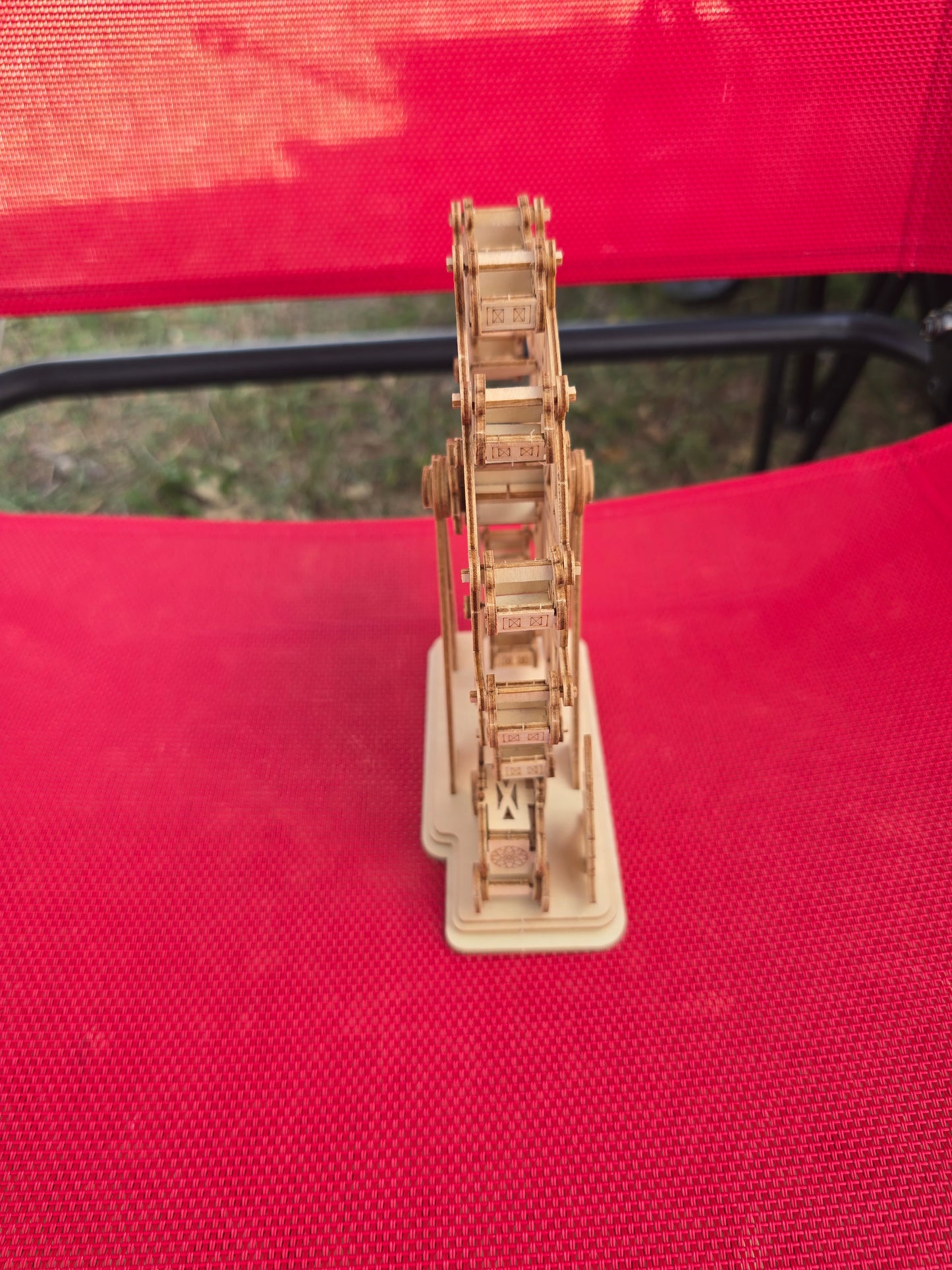Wooden 3D Ferris Wheel Puzzle, Fully Assembled