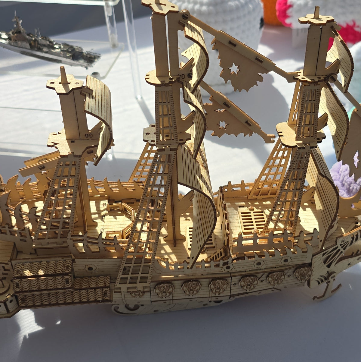 3D Wooden Pre-Built Sailing Ship Model, The Flying Dutchman