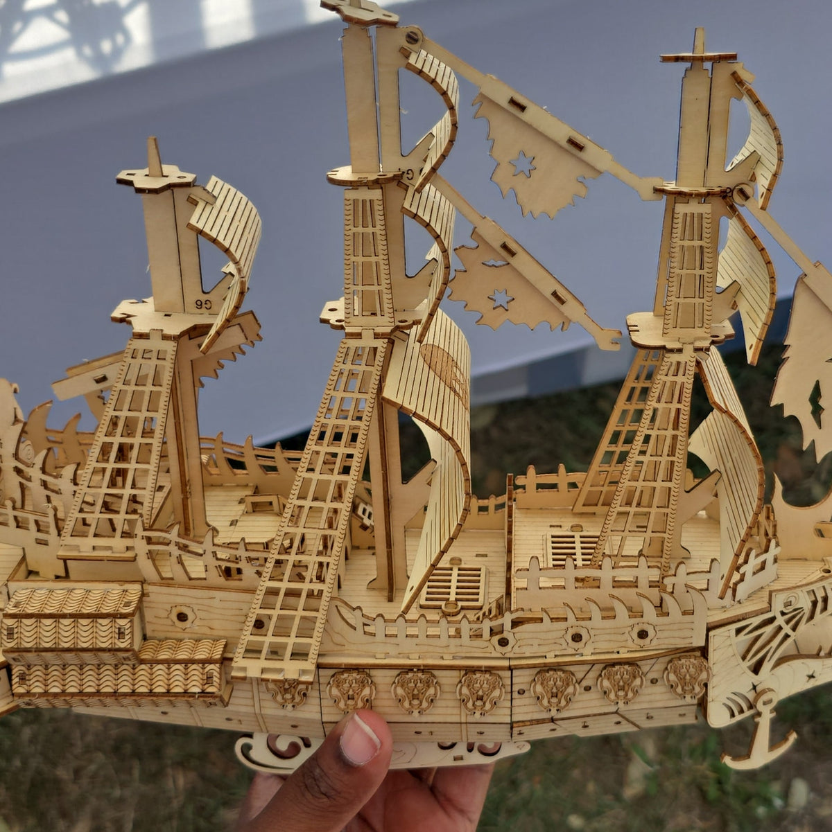 3D Wooden Pre-Built Sailing Ship Model, The Flying Dutchman