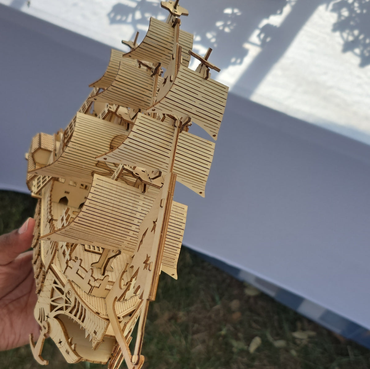 3D Wooden Pre-Built Sailing Ship Model, The Flying Dutchman