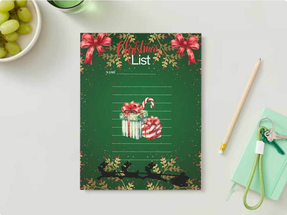 Letter to Santa & Christmas Wish List Printable Bundle