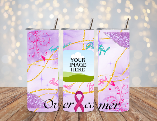 Overcomer– Custom Inspirational Glitter Tumbler