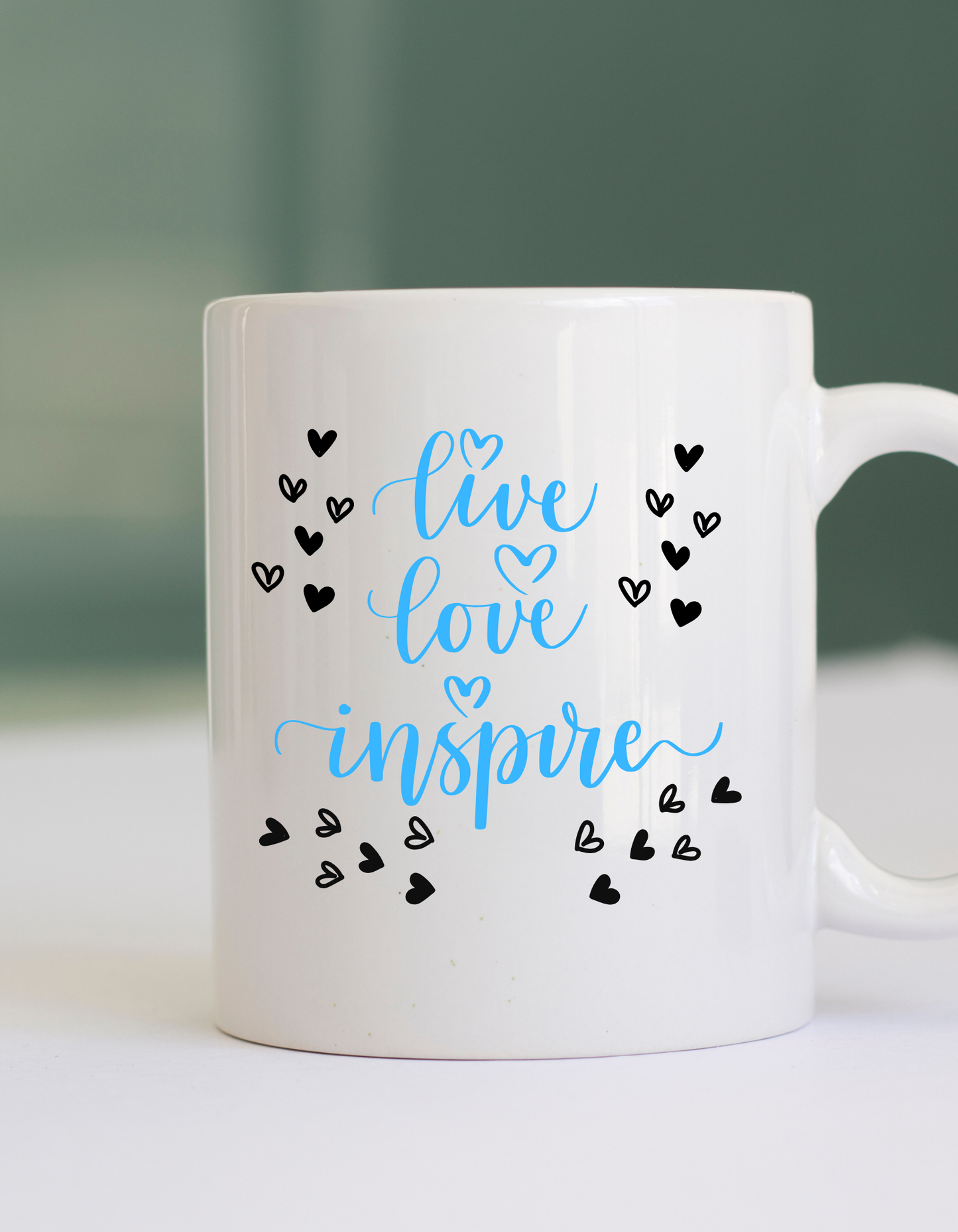 11 oz Live, Love, Inspire Inspirational Ceramic Mug